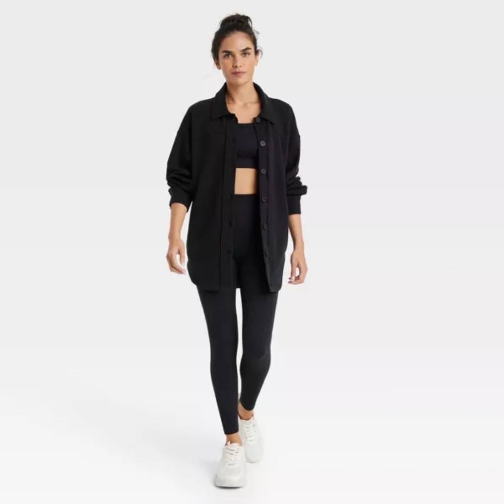 JOYLAB French Terry Button Down Shacket